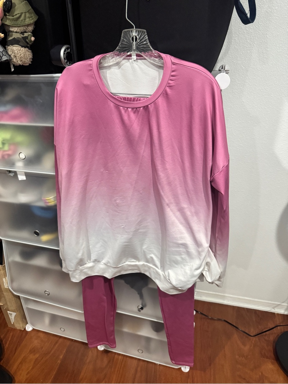 Pink Ombre 2 Piece Pant Set- Women's